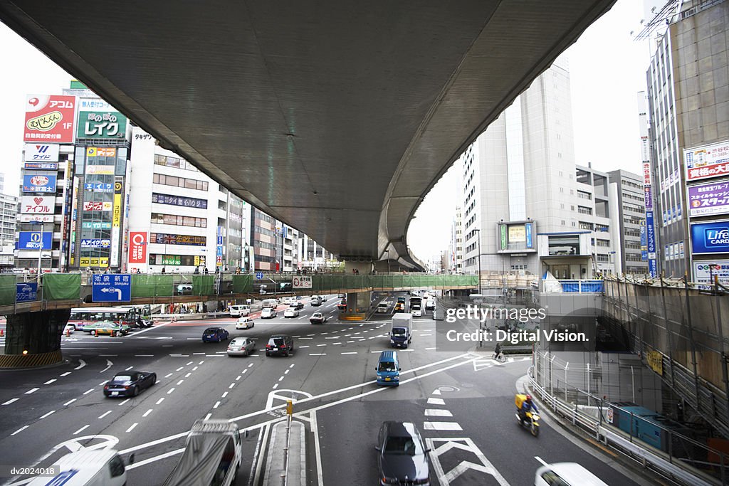 City Road Underneath a Flyover, Japan