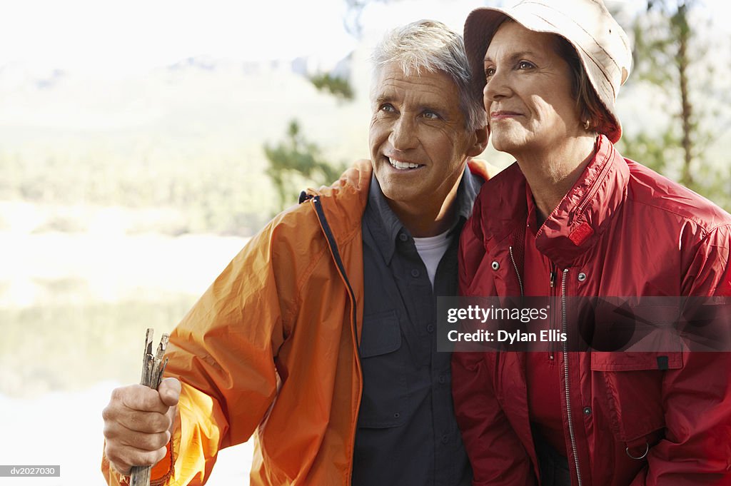 Senior Couple Wearing Hiking Clothing