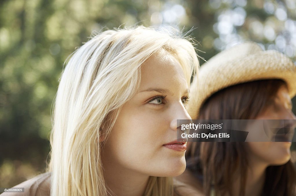 Two Women Looking Ahead