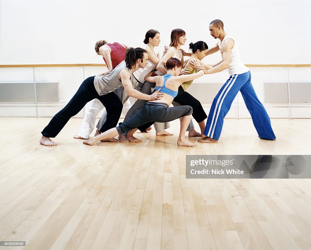 Group of Dancers Working Together