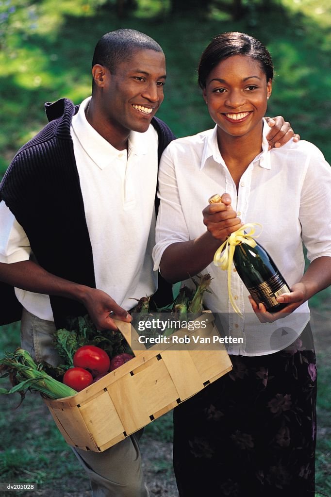 Couple at a picnic