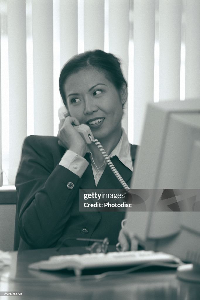 Professional woman on phone