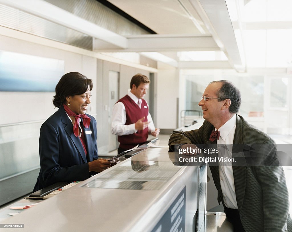 Passenger at Airport Check-in Desk