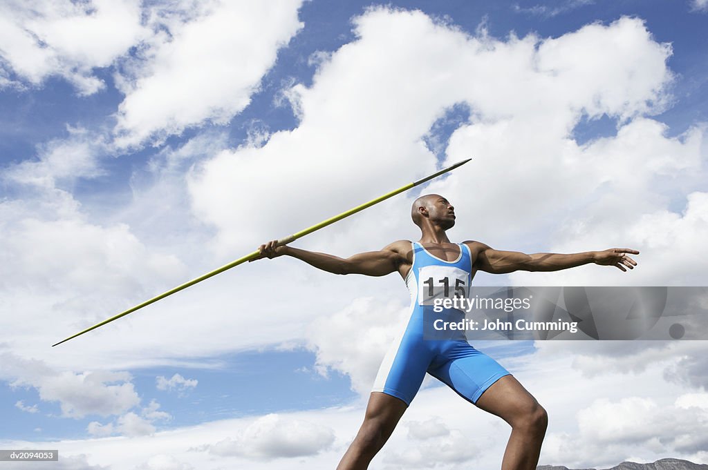 Man Throwing a Javelin