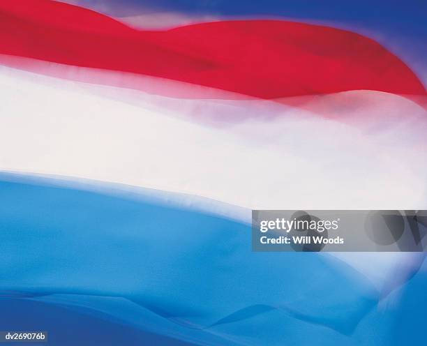 closeup of flag of luxembourg - luxemburgs flagga bildbanksfoton och bilder