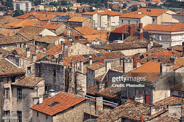 rooftops in angouleme, france - charente stock pictures, royalty-free photos & images