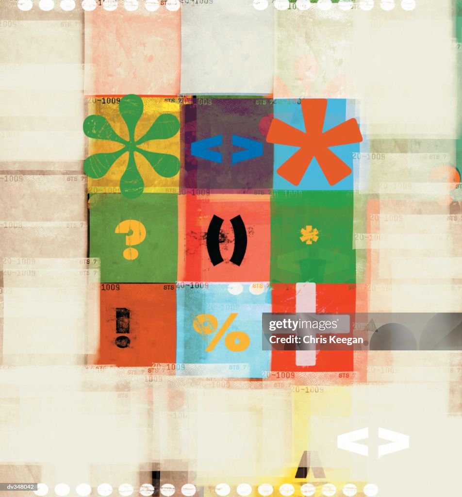 Colorful symbols and images