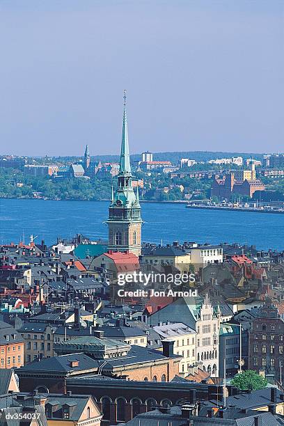 stockholm rooftops - stockholm county stock pictures, royalty-free photos & images