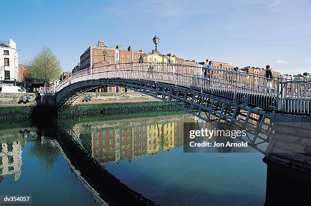 pedestrian bridge, dublin - arnold stock pictures, royalty-free photos & images