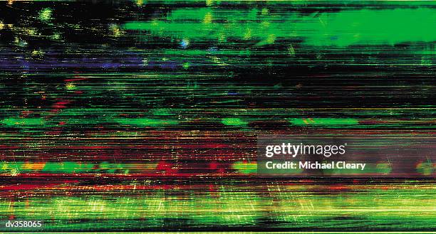 dynamic green-toned streaked abstract - cleary stock illustrations