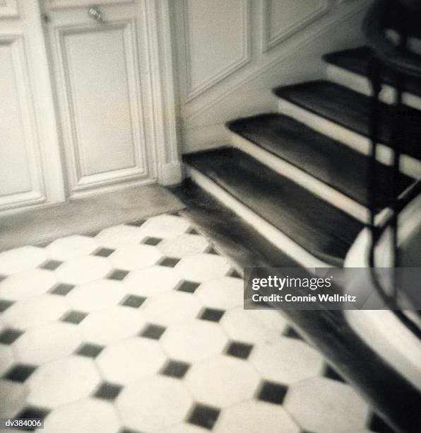 tiled landing and stairs - connie stock pictures, royalty-free photos & images