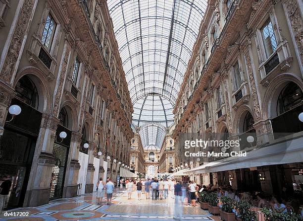 galleria vittorio emmanuelle ii, milan italy - ii stock pictures, royalty-free photos & images