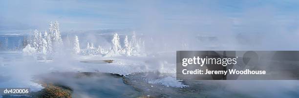 west thumb geyser basin, yellowstone national park, wyoming, usa - basin ストックフォトと画像