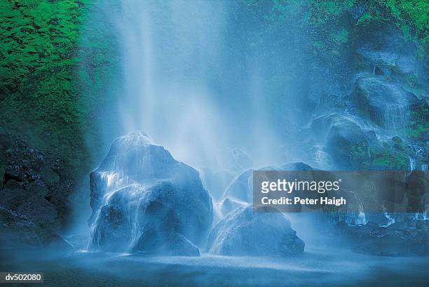 elowah falls, columbia river gorge, or - columbia falls stock pictures, royalty-free photos & images