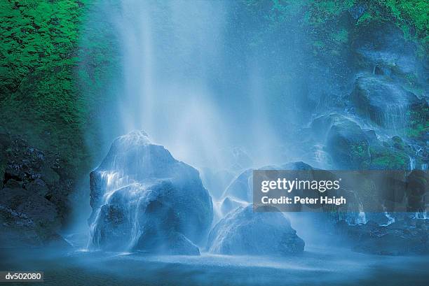 elowah falls, columbia river gorge, or - columbia gorge - fotografias e filmes do acervo