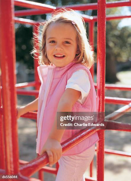 children playing on jungle gym - jungle gym stockfoto's en -beelden