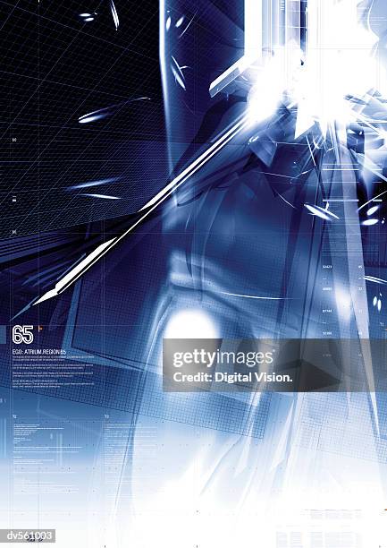 futuristic mechanical abstract - building atrium stock illustrations