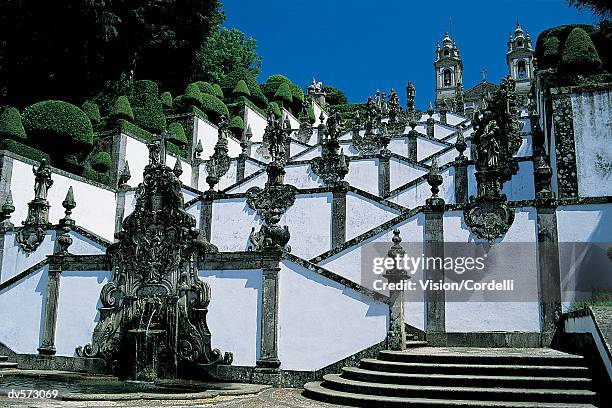 santuario do bom jesus do monte, braga, portugal - monte stock pictures, royalty-free photos & images