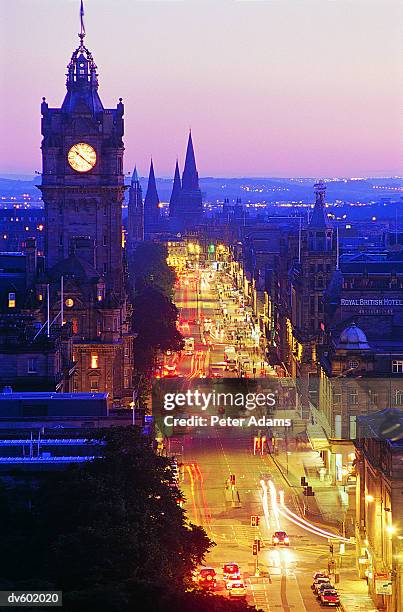 princes street, edinburgh, scotland - lothian foto e immagini stock