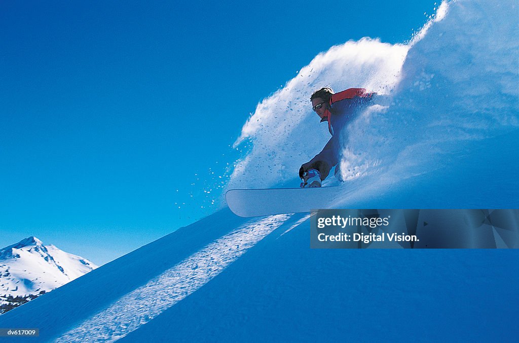 Man Snowboarding