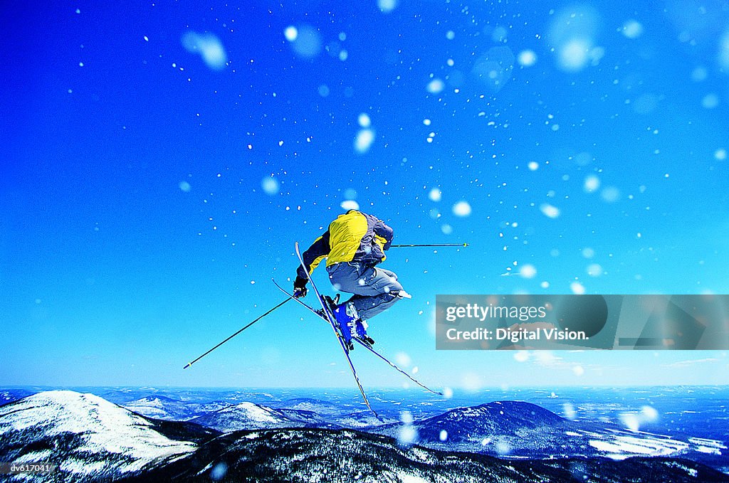 Man Skiing