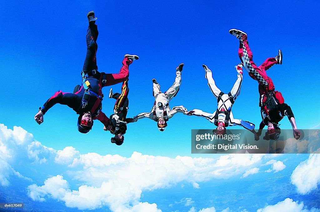 Men Skydiving