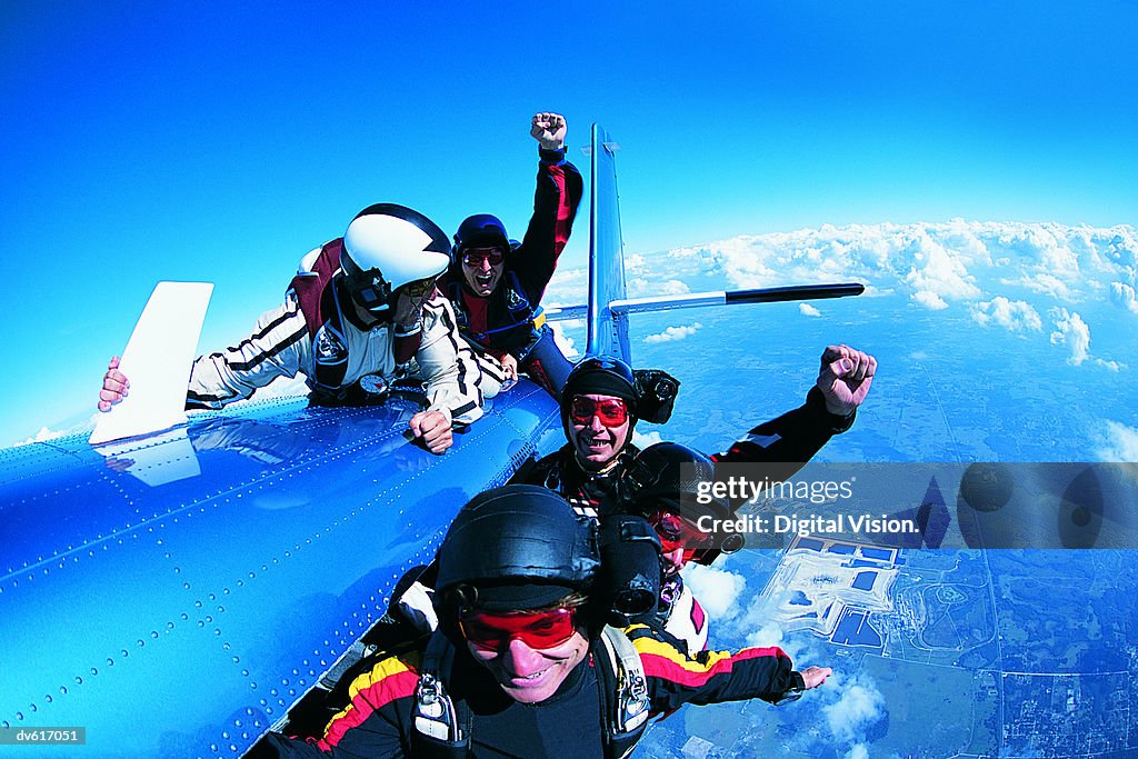 Men Skydiving