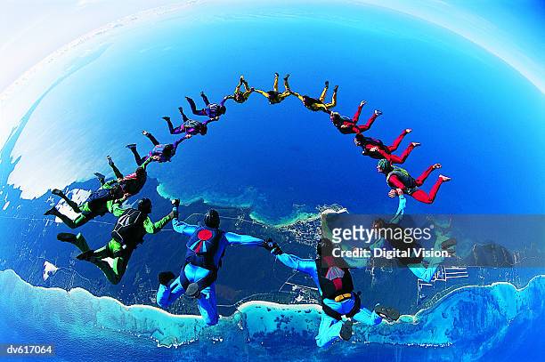skydiving - digital camcorder stock pictures, royalty-free photos & images
