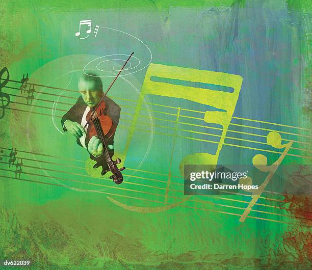 violinist - strings section stock illustrations