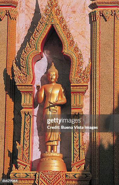 statue of the buddha, wat chalong temple, phuket, thailand - buena vista stock pictures, royalty-free photos & images