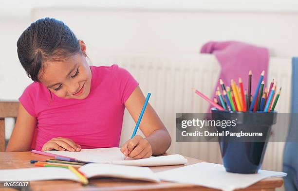 girl drawing - daniel stock pictures, royalty-free photos & images