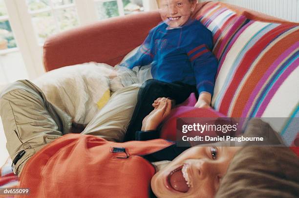 portrait of two boys laughing - daniel stock pictures, royalty-free photos & images