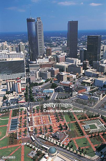 centennial park, atlanta, georgia, usa - centennial olympic park stock pictures, royalty-free photos & images