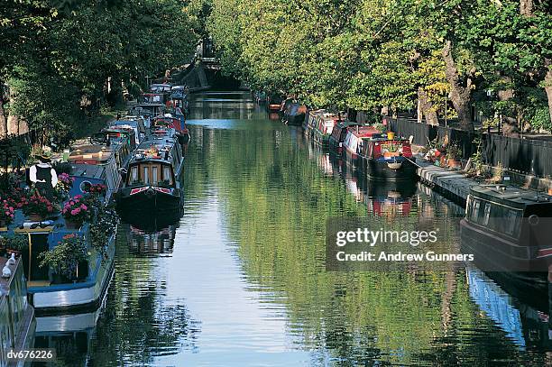 little venice, regents canal, london, england - londres intramuros photos et images de collection