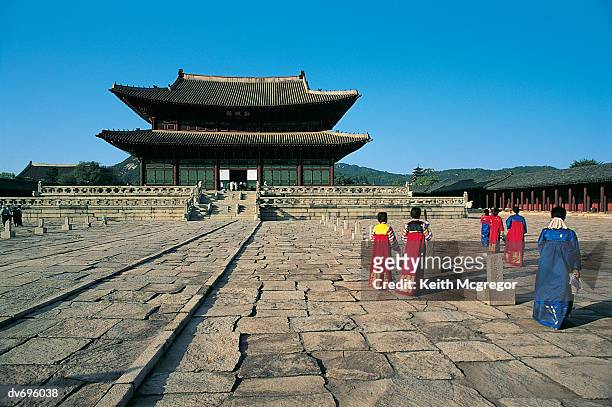 kyongbokkung palace, seoul, south korea - seoul province stockfoto's en -beelden