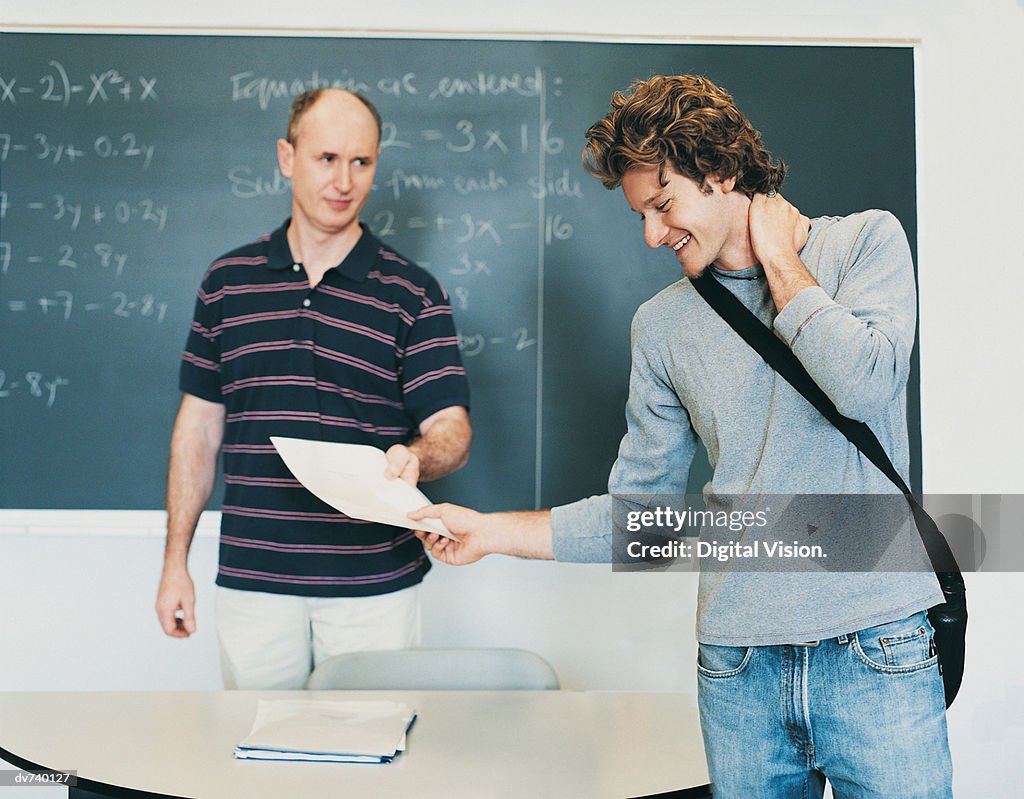 Lecturer Giving Student Homework
