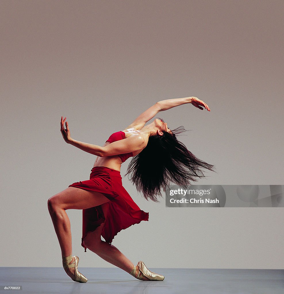 Side View of a Hispanic Ballerina