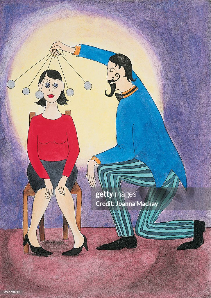 Hypnotist Hypnotising a Woman