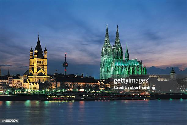 cologne skyline, germany - cologne germany stock pictures, royalty-free photos & images