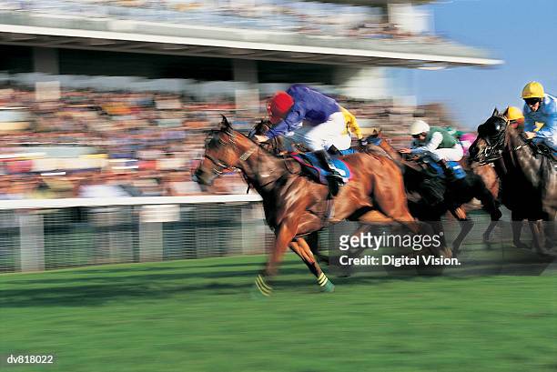 horse race - jockey fotografías e imágenes de stock