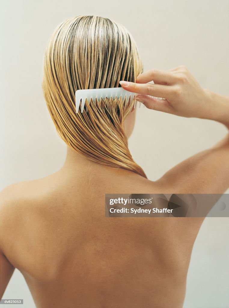 Woman Coming Wet Hair