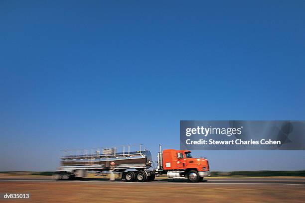 tanker travelling along road - panorering bildbanksfoton och bilder