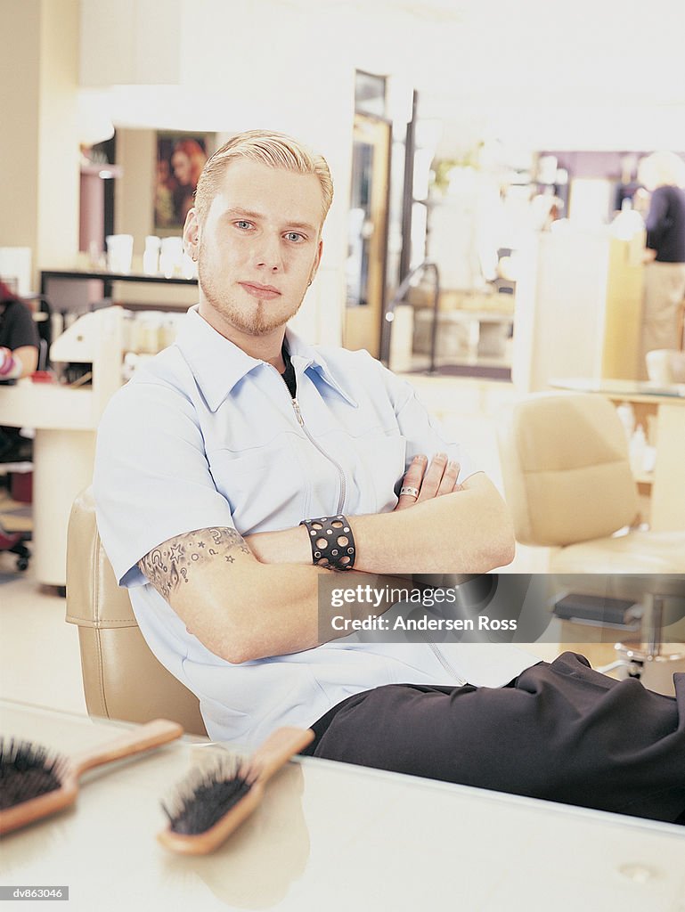 Portrait of a Male Hairdresser
