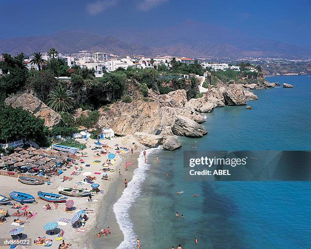 nerja, costa del sol, malaga, spain - costa stock pictures, royalty-free photos & images