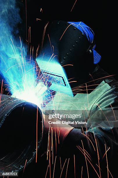 welder - welding mask stock pictures, royalty-free photos & images