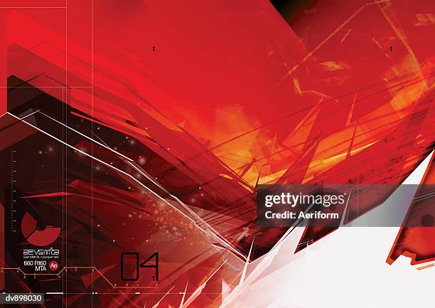 abstract digitally generated image - half circle 3d stock illustrations