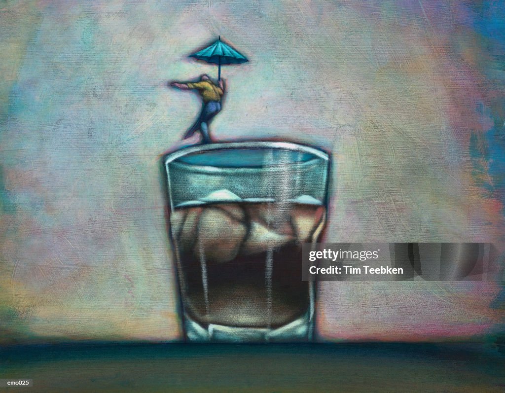 Man Balancing on Glass