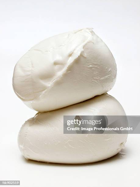 two mozzarellas - mozzarella stock pictures, royalty-free photos & images