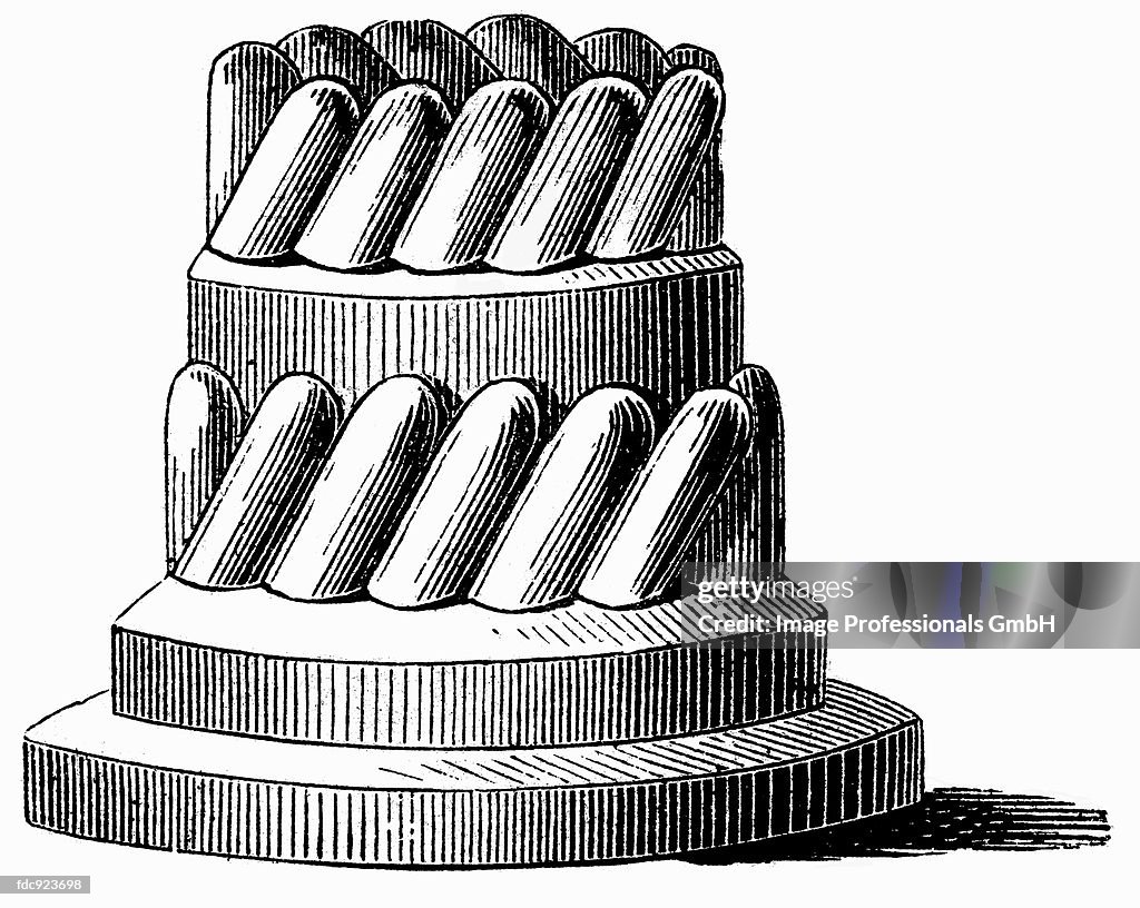Baking tin for ring cake (illustration)