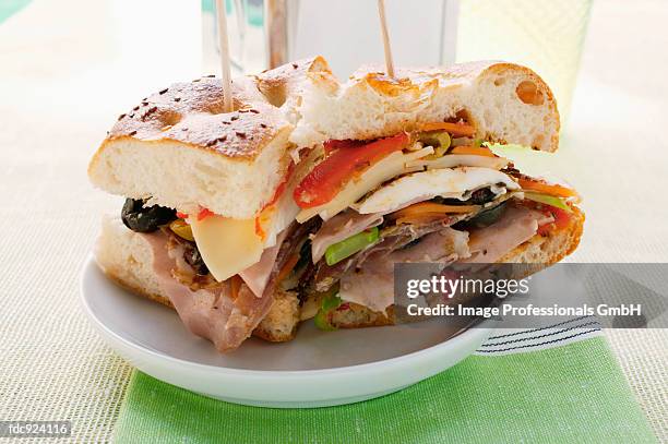 italian sandwiches - provolone stock-fotos und bilder